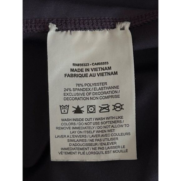 Nike Dri Fit Sz M Plum Purple Capri Leggings - Picture 5 of 6